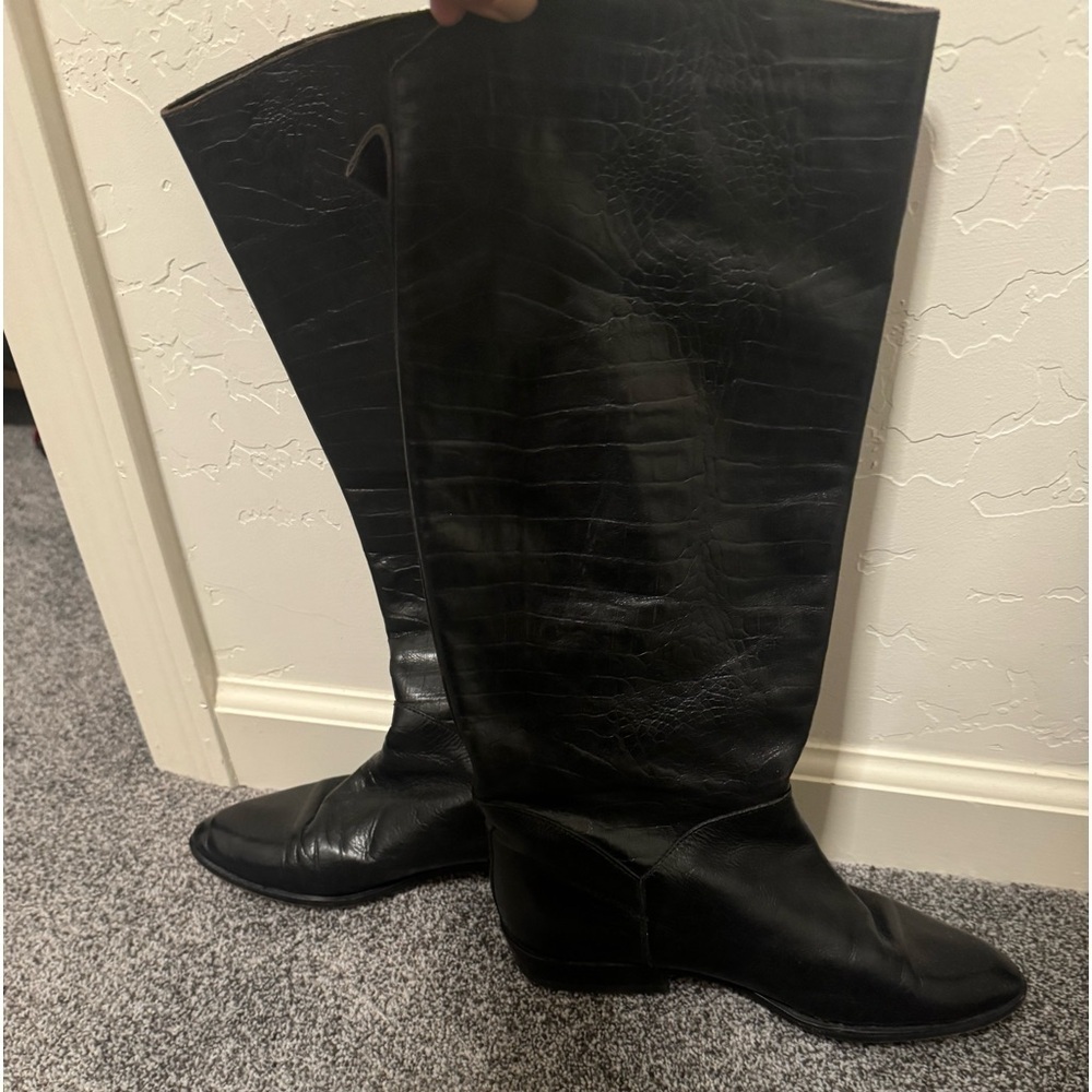 Y2k Charles David Leather tall boots